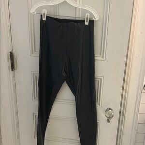 Black leather Leggings